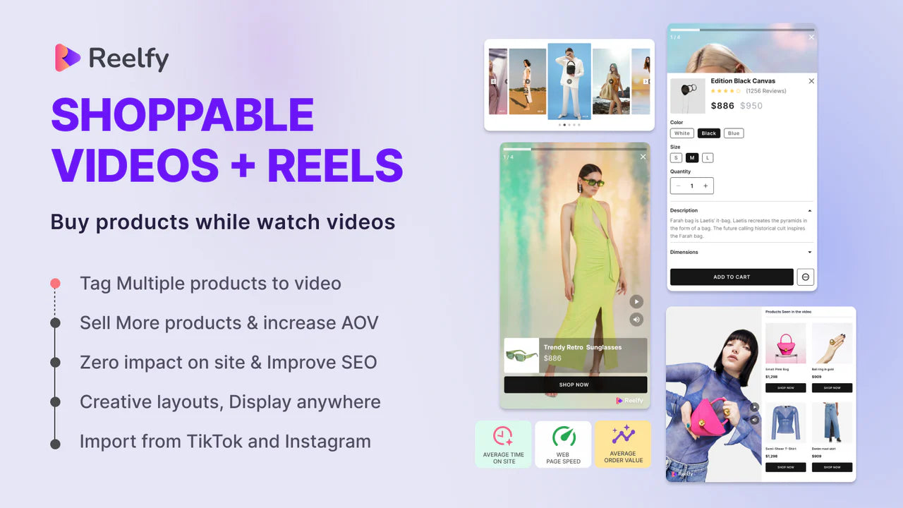 Reelfy - Shoppable videos reels