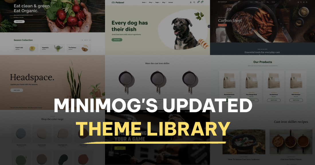 50 theme variations of Minimog Shopify theme