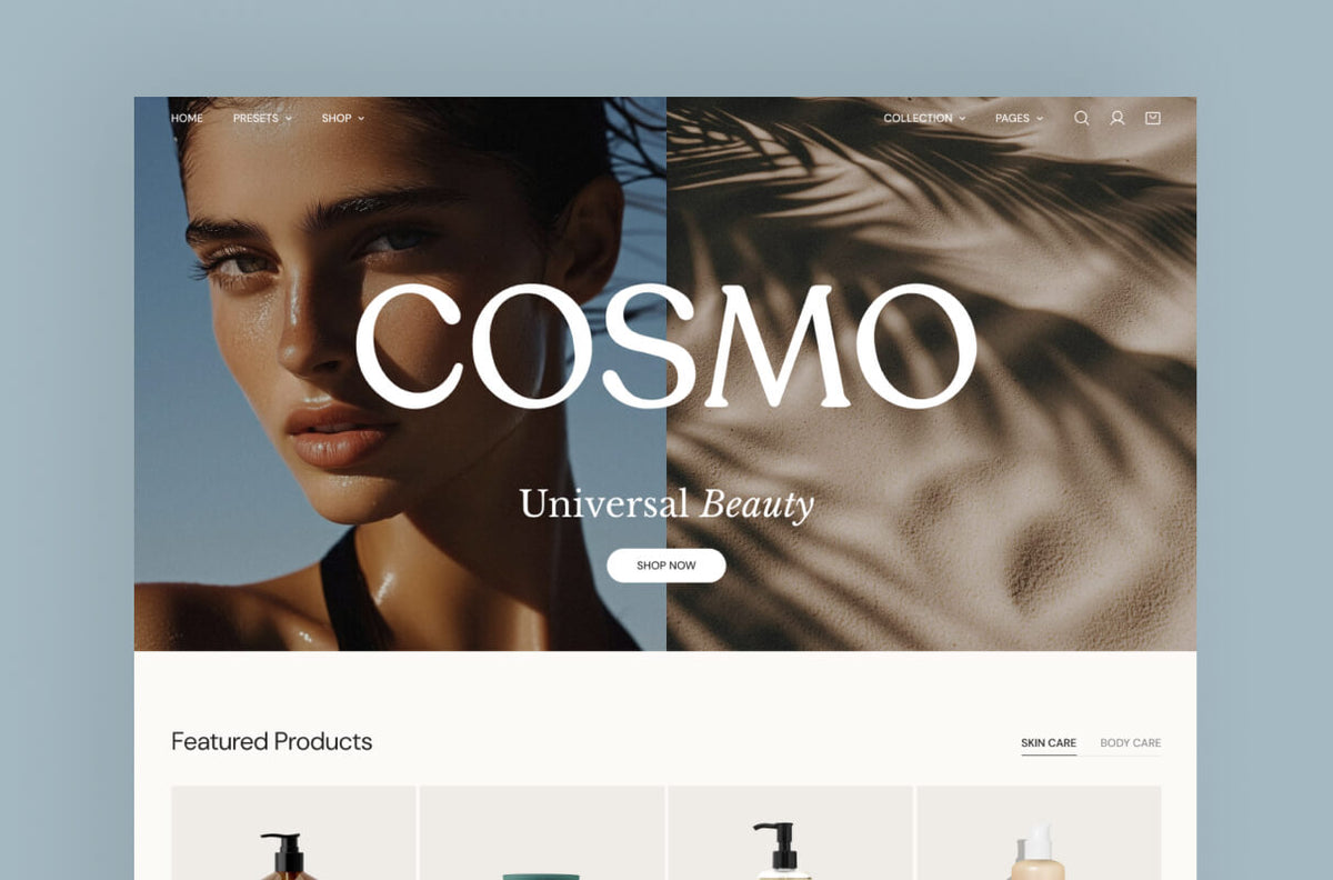 Cosmo preset homepage