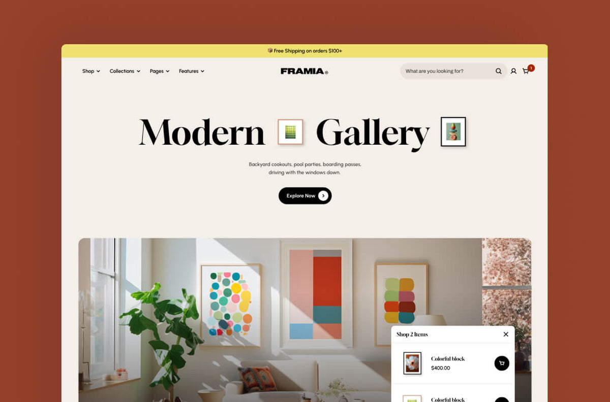 Framia preset homepage