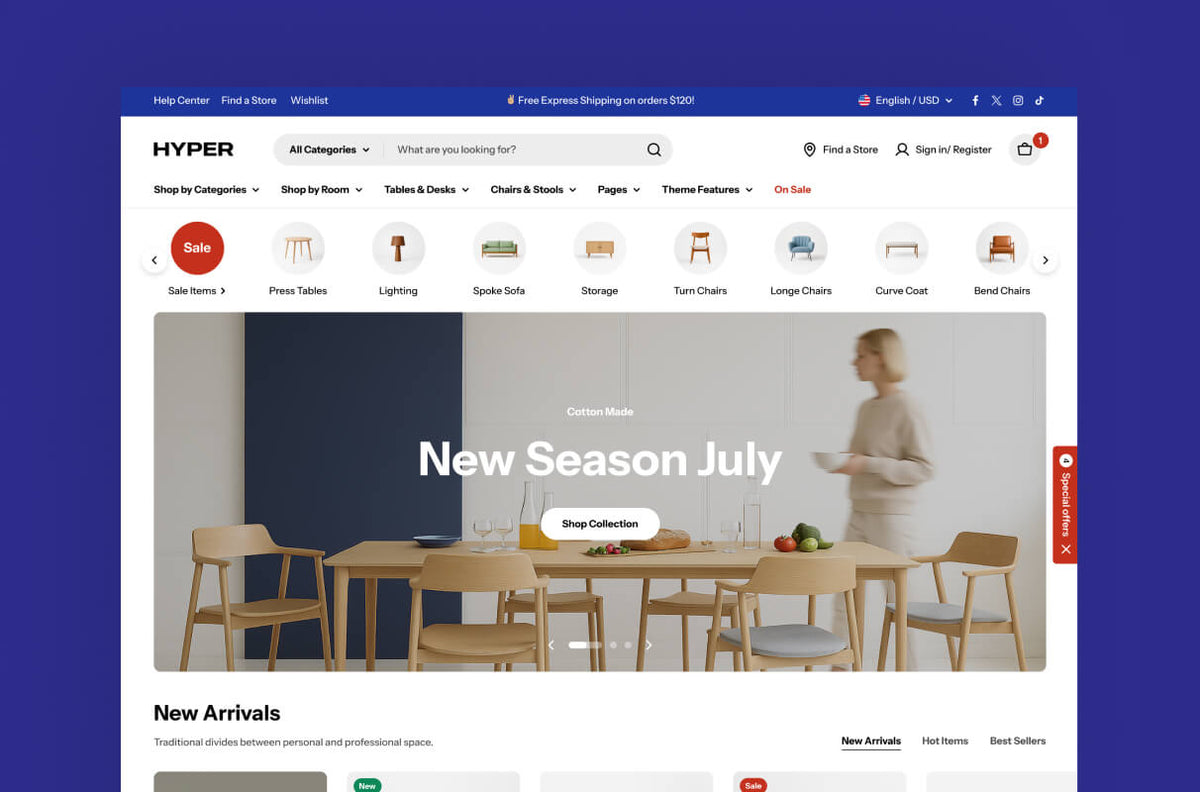 Hyper preset homepage