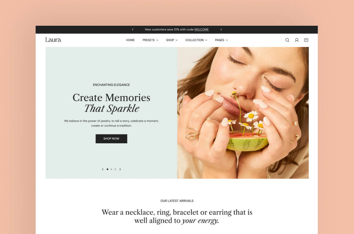 Laura preset homepage