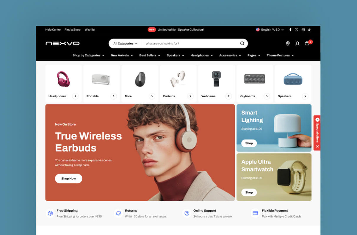 Nexvo preset homepage