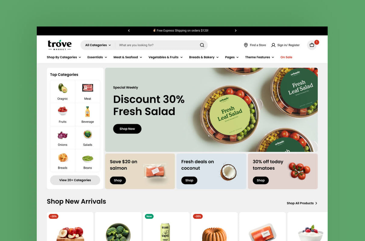 Trove preset homepage